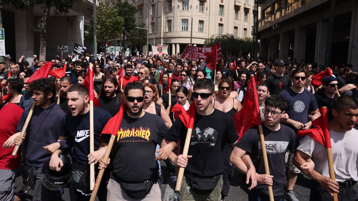 Акция протеста из-за повышения стоимости жизни, Афины, Греция, 17 апреля 2024 года. Фото: Costas Baltas / Anadolu / Abaca Press / ddp images / Vida Press