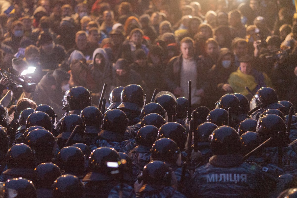 Антиправительственная акция протеста в Киеве, 24 ноября 2013 г. Фото: Iv Bogdan / NurPhoto / Corbis / Getty Images