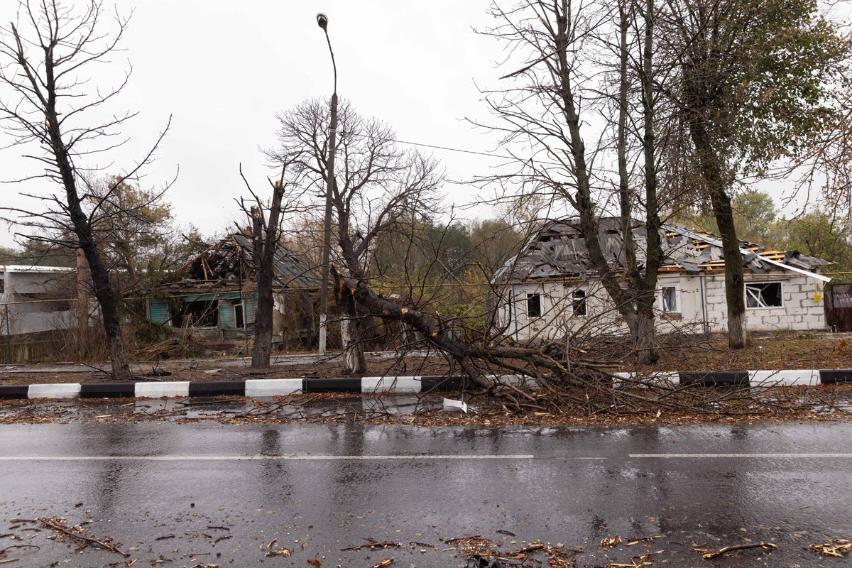 Разрушенные дома в Судже, 8 октября 2024 года. Фото: Yevhen Titov / Abaca / Sipa USA / Vida Press